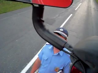 an interesting dialogue between a truck driver and a traffic police inspector