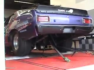 1973 plymouth duster 1000 h p. on dyno