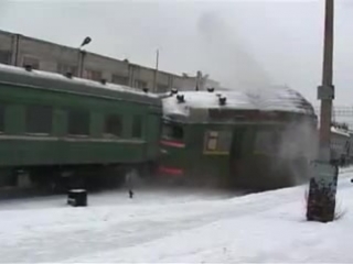 crash test of the electric train o o