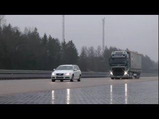 emergency braking system on a new volvo tractor